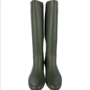 Loeffler Randall Army Green Rain Boots